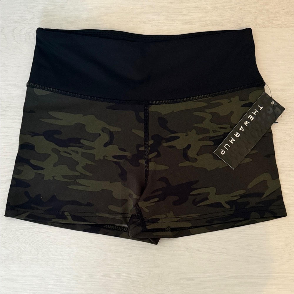 Jessica Simpson “The Warmup” Camouflage Compression Shorts
